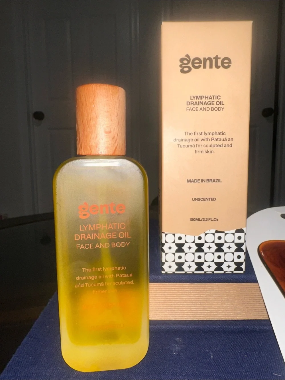 Amber Lymphatic Drainage Oil & Body Gua Sha Set - Amber
